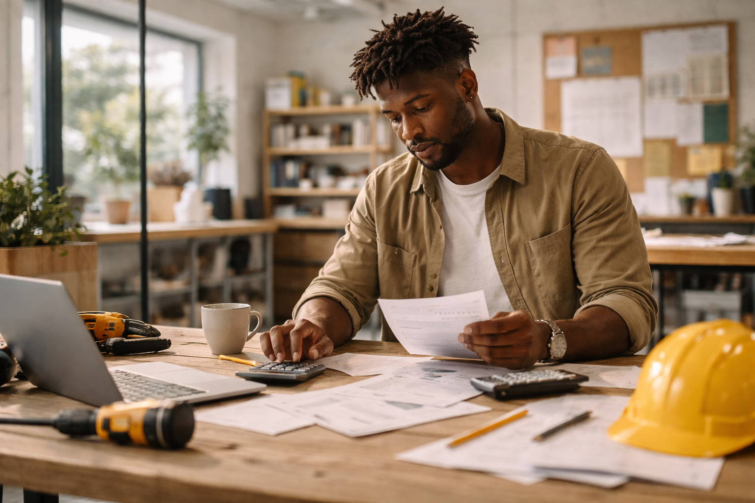 Property investor reviewing documents for a buy-to-let mortgage with professional guidance from Haupt & Co.