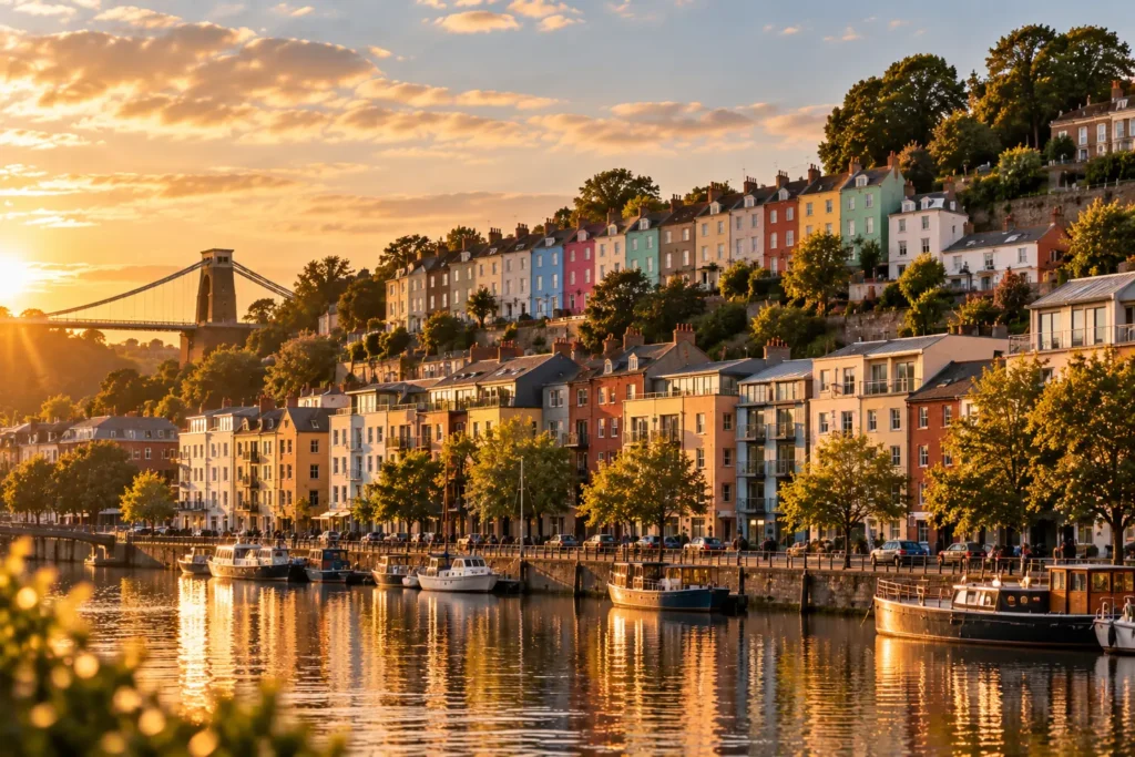Colourful houses in Bristol
