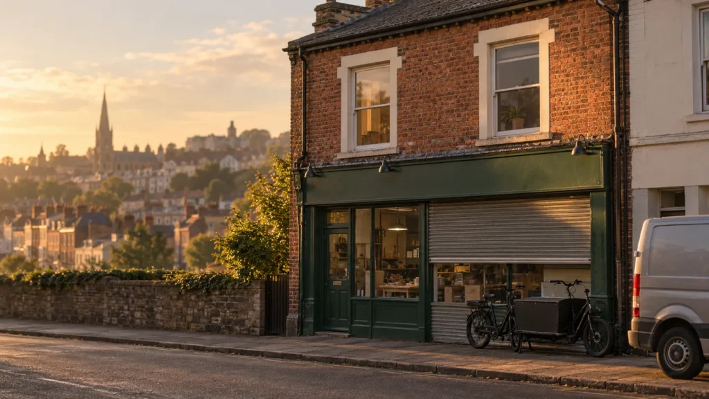 Semi-commercial building in Bristol with a shop on the ground floor and accommodation above